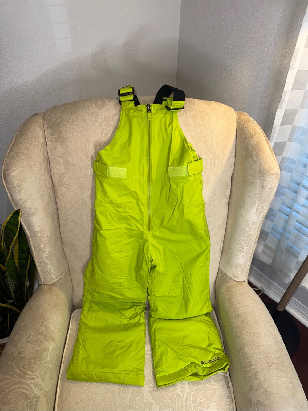 Columbia Lime Green Kids Snow Overalls